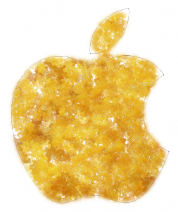 Apfelmus in Form des Apple-Logo